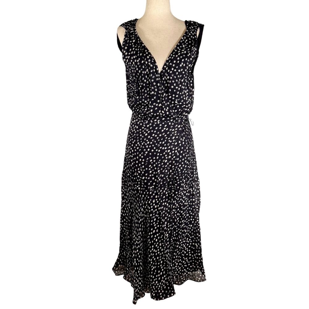 The Kooples Polka Dot Dark Blue Dress Size 2